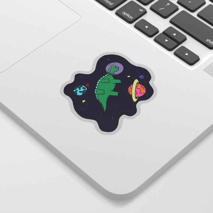 Dinosaur In Space Sticker