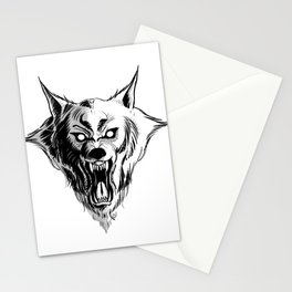 Werewolf Head Stationery Cards