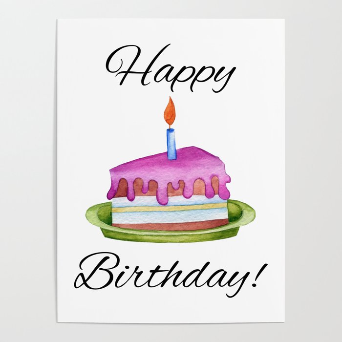 Happy Birthday! Poster by 3DDigital | Society6