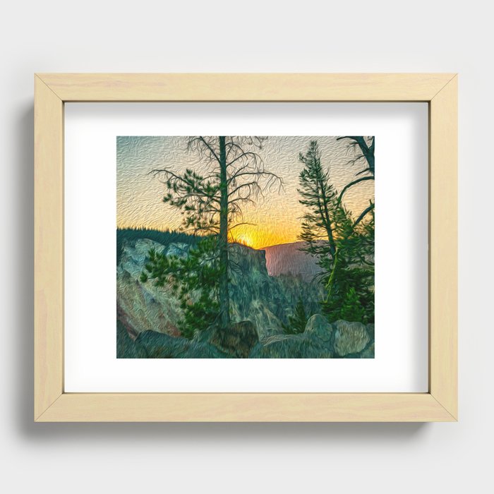 Artists Point Sunrise Print Recessed Framed Print