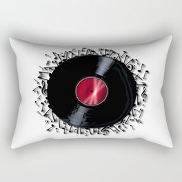 Musical Notes Record Rectangular Pillow