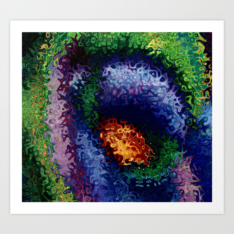 Light Starry Night Rose Abstract Art Print By Joan Of Art Society6