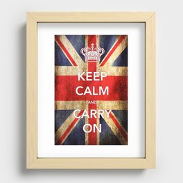 Keep Calm and Carry On Recessed Framed Print