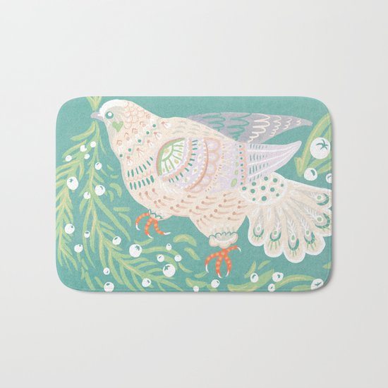Holiday Dove Bath Mat