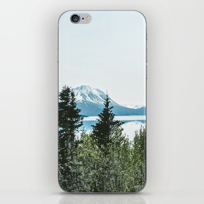 Snow Mountains Lake Trees Photo iPhone Skin