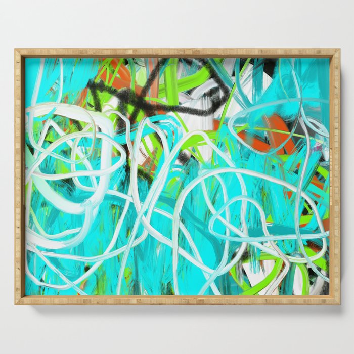 Abstract expressionist Art. Abstract Painting 95. Serving Tray