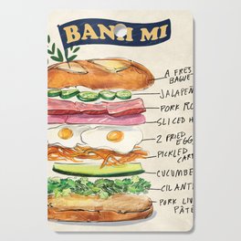 Banh Mi Sandwich Recipe Cutting Board
