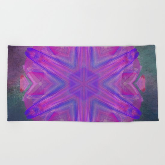 Jeweled splendor in vibrant pink Beach Towel