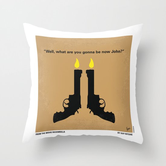 No071 My Rocknrolla minimal movie poster Throw Pillow