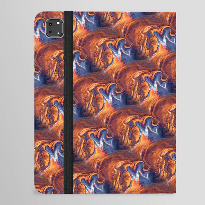 Fiery flames of fire - Modern abstract digital pattern design 798 iPad Folio Case