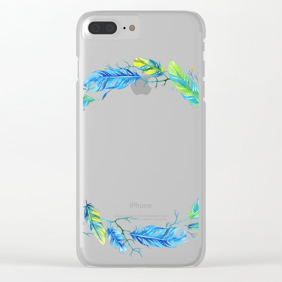 Feathers Crown 01 Clear iPhone Case
