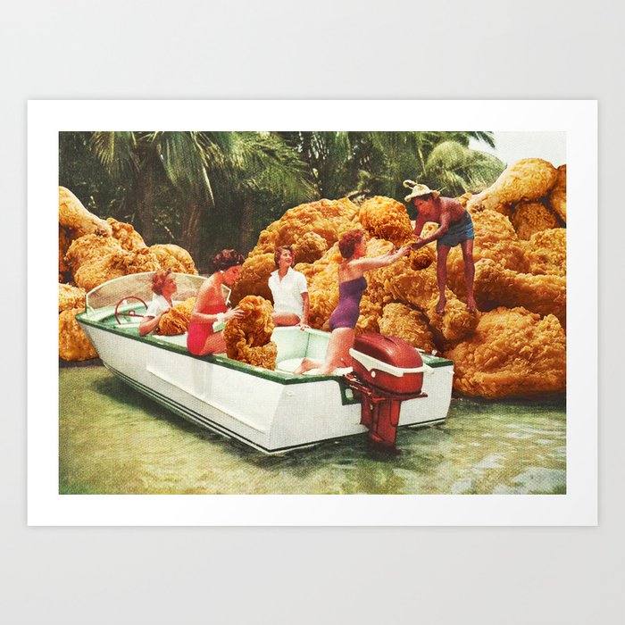 Fried Chicken Drive Thru Art Print By Mohanadshuraideh