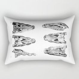 Vintage Crocodile Skulls Rectangular Pillow