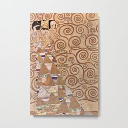 Gustav Klimt - Die Erwartung Metal Print | Dieerwartung, Palaisstoclet, Wandfries, Entwurf, Cardboard, Gustavklimt, Painting 
