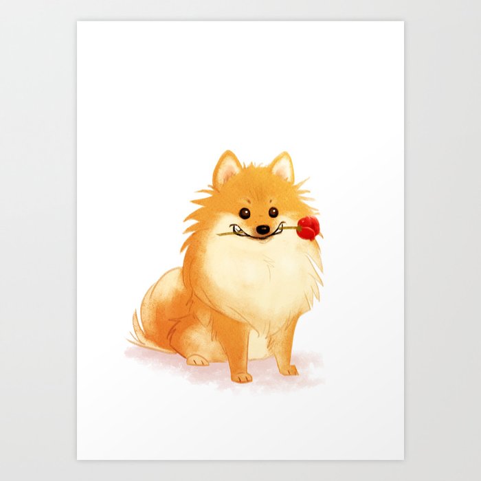 Charming Pomeranian Art Print