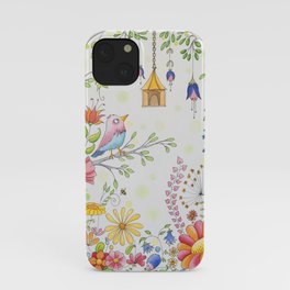 garden and bird iPhone Case