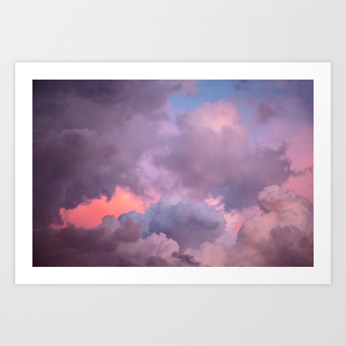 Pink and Lavender Clouds Art Print