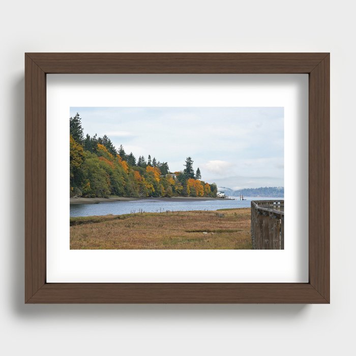 Fall Colors along Puget Sound Washington Recessed Framed Print