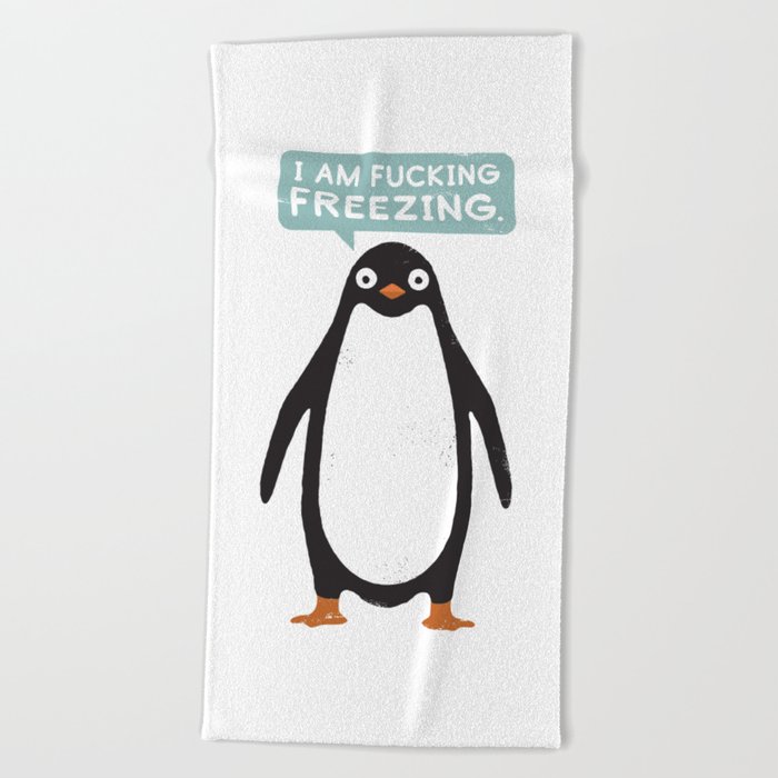 Talking Penguin Beach Towel