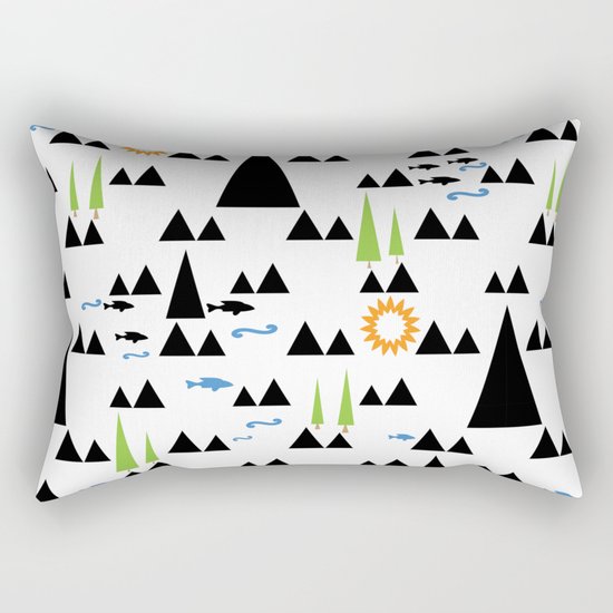 Ethnic simple pattern . Rectangular Pillow