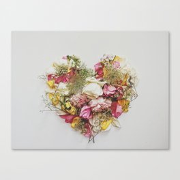 Heart shaped flowers Canvas Print