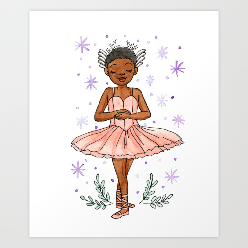 Balerina Art Print By Coilyandcute Society6