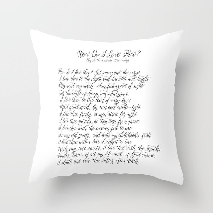 How Do I Love Thee? Throw Pillow