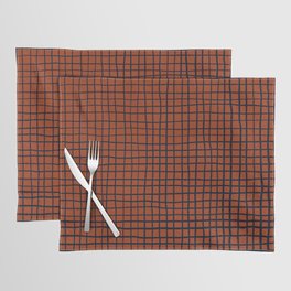 Navy and Rust (XV) Thread Pattern Placemat