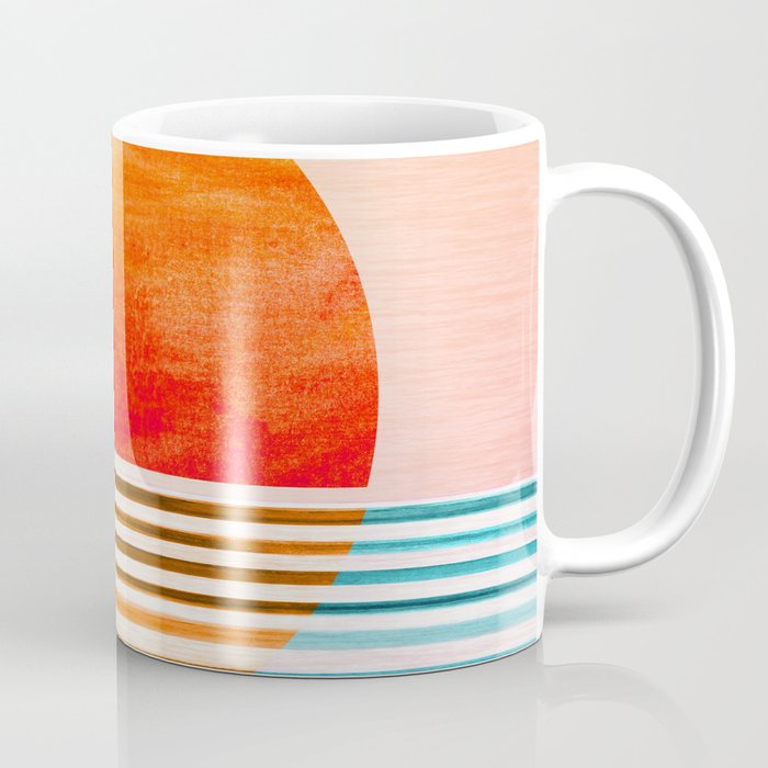 Minimalist Sunset 2 in Orange and Blue Coffee Mug