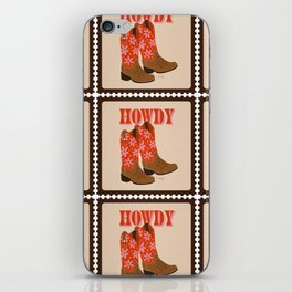 Howdy Cowgirl – Coral & Pink iPhone Skin