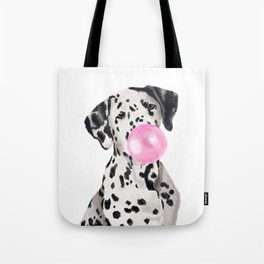 Dalmatian Blowing Bubble Gum Tote Bag