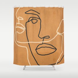 Abstract Face 6 Shower Curtain