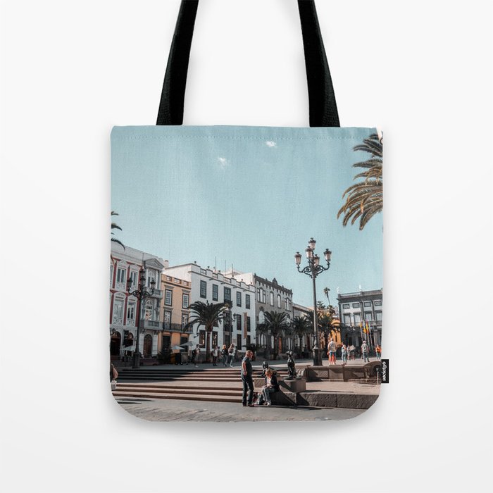 Spain Photography - Downtown In A City In Gran Canaria Tote Bag