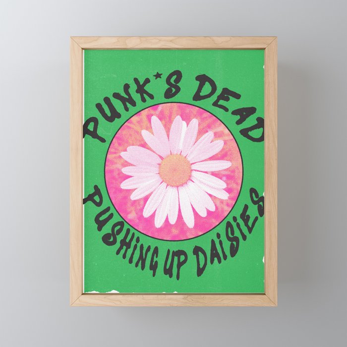 Punk's Dead Framed Mini Art Print