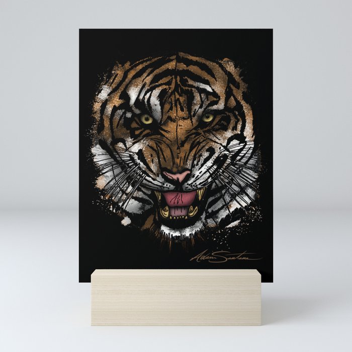 Tiger Face (Signature Design) Mini Art Print