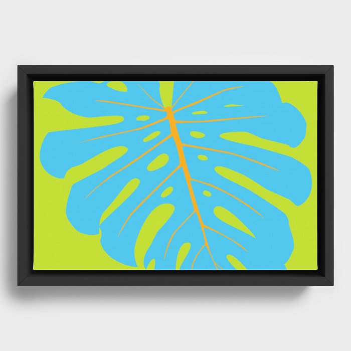 Tropical Leaf - Monstera Framed Canvas