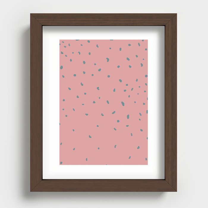 Spots And Celebration in Pink Recessed Framed Print