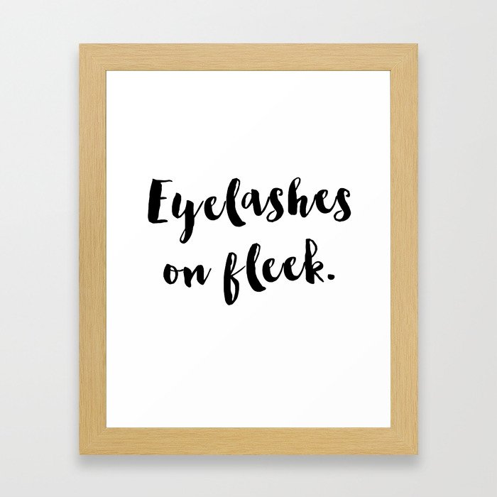 eyelashes on fleek Framed Art Print
