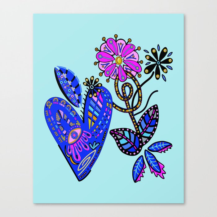 Let Your Heart Bloom Canvas Print