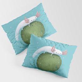 Axolotl on a Mossball Pillow Sham