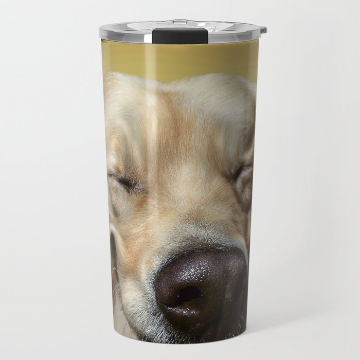 Smiling Golden Retriever Dog Travel Mug