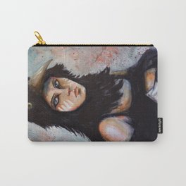 Raven girl Carry-All Pouch | People, Movies & TV, Vintage, Illustration 