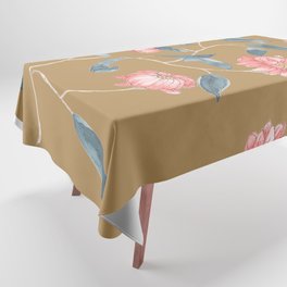 Chrysanthemum Ochre Print Tablecloth