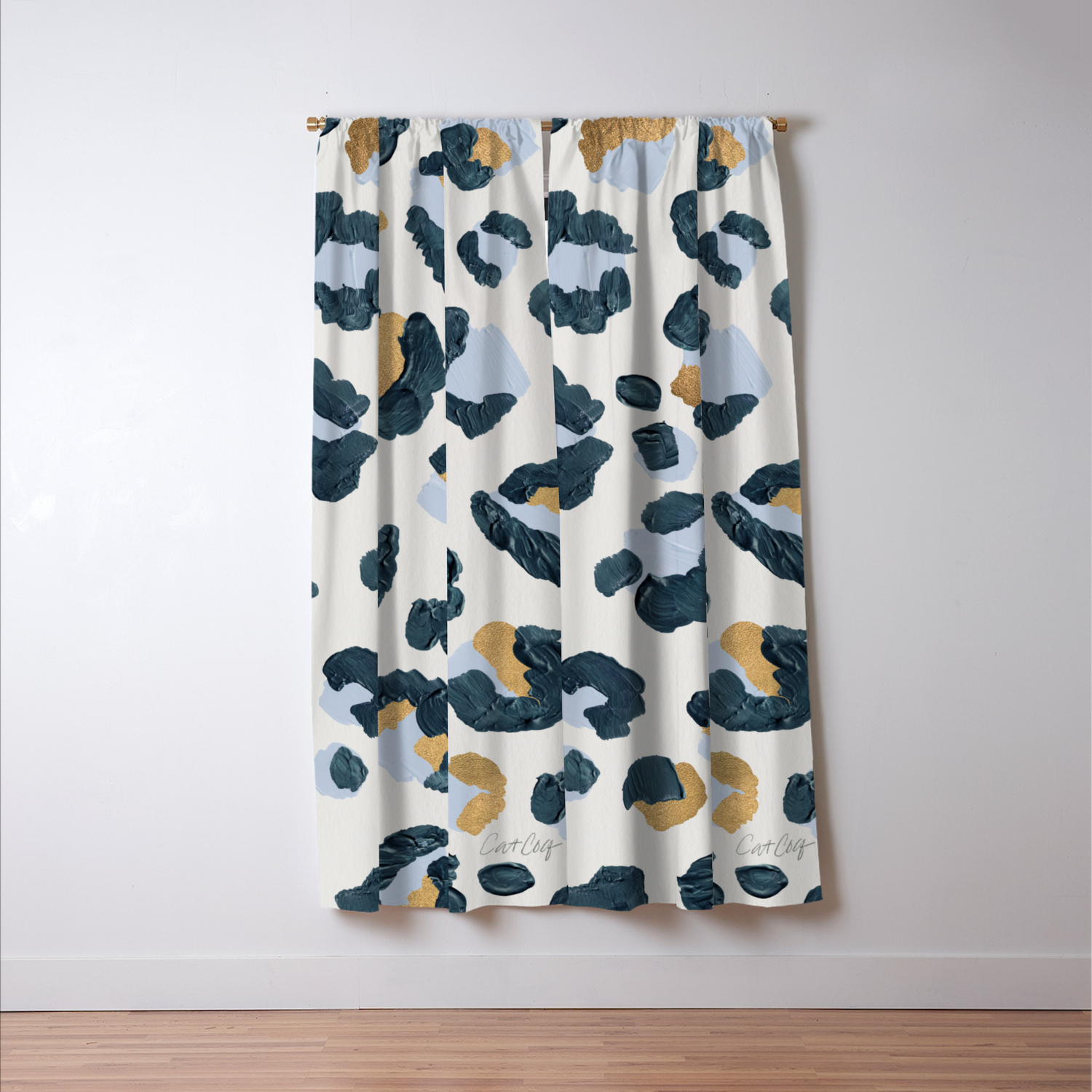 Snow Leopard Print Blackout Curtain By Catcoq Society6