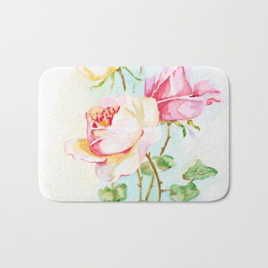 Three roses Bath Mat