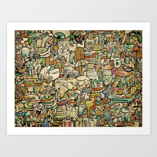 Monster Salad Art Print