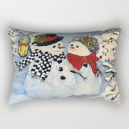 This is a Fine Snowmance Rectangular Pillow
