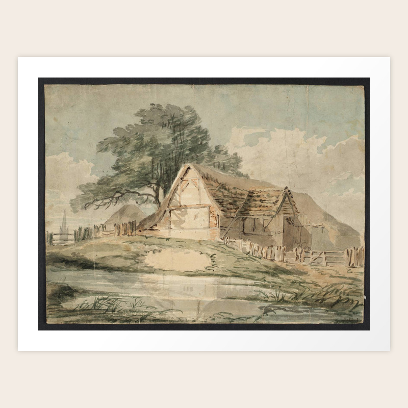 Pupil Of Joseph Mallord William Turner 1775 1851 A Barn Beside A