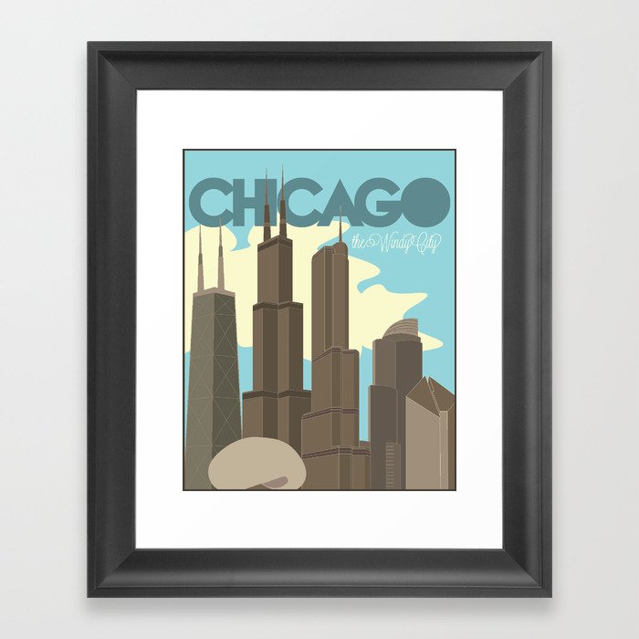 Chicago - The Windy City Framed Art Print