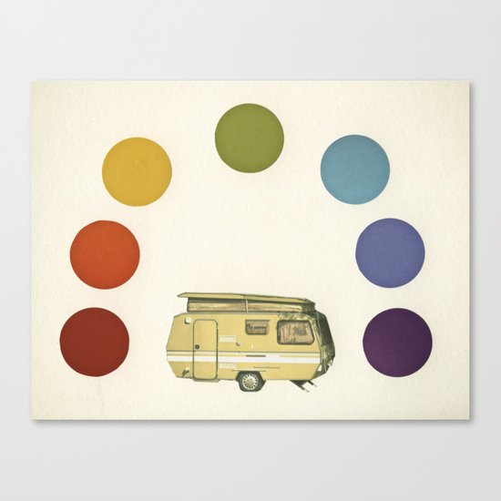 We Camped Beneath a Rainbow Canvas Print
